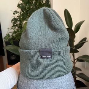 Canada goose beanie toque, can be unisex, fits loose baggy, wordmark collection